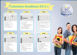 Calendário Acadêmico 2015.1 Faculdade Santa Fé