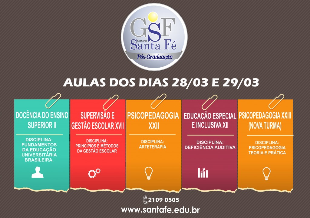Pós AULAS DOS DIAS 2803 E 2903
