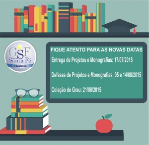 Fique atento: datas das entregas e defesas de projetos e monografias