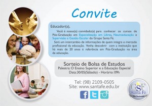 Palestra e sorteio de bolsas de estudo na Pós-Graduação do Grupo Santa Fé