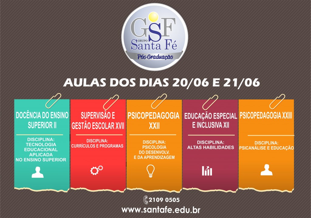 AULAS DOS DIAS 2006 e 2106