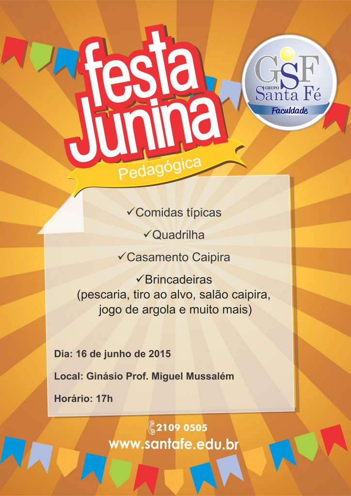 Modulo cartaz festa junina faculdade